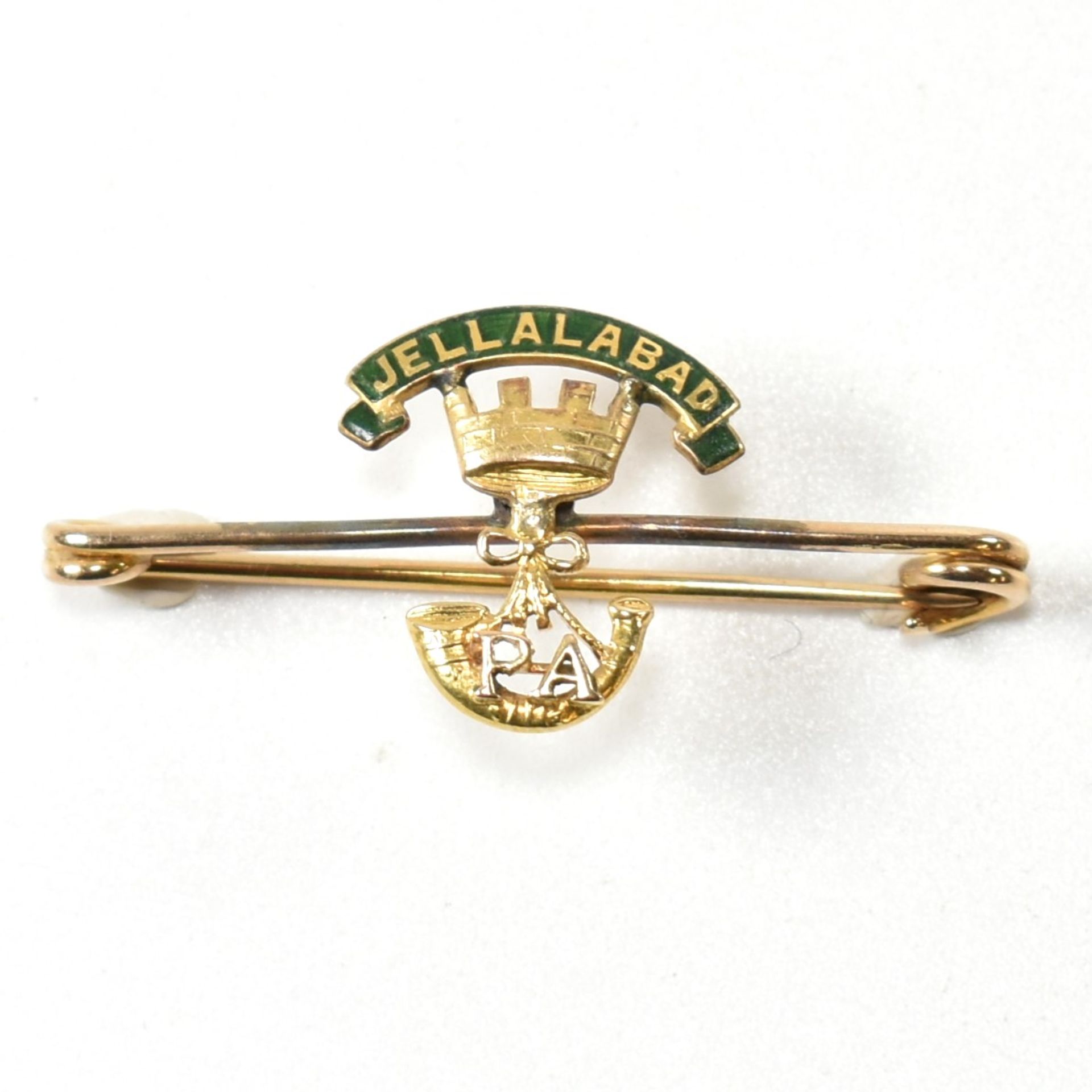 15CT GOLD WWI SOMERSET LIGHT INFANTRY SWEETHEART BROOCH