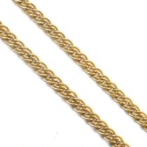 HALLMARKED 9CT GOLD DOUBLE LINK CHAIN NECKLACE