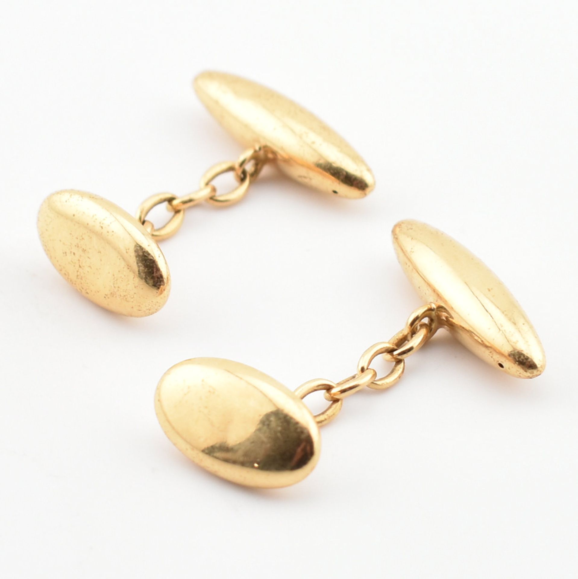 PAIR OF HALLMARKED GOLD TORPEDO CUFFLINKS - Bild 4 aus 4