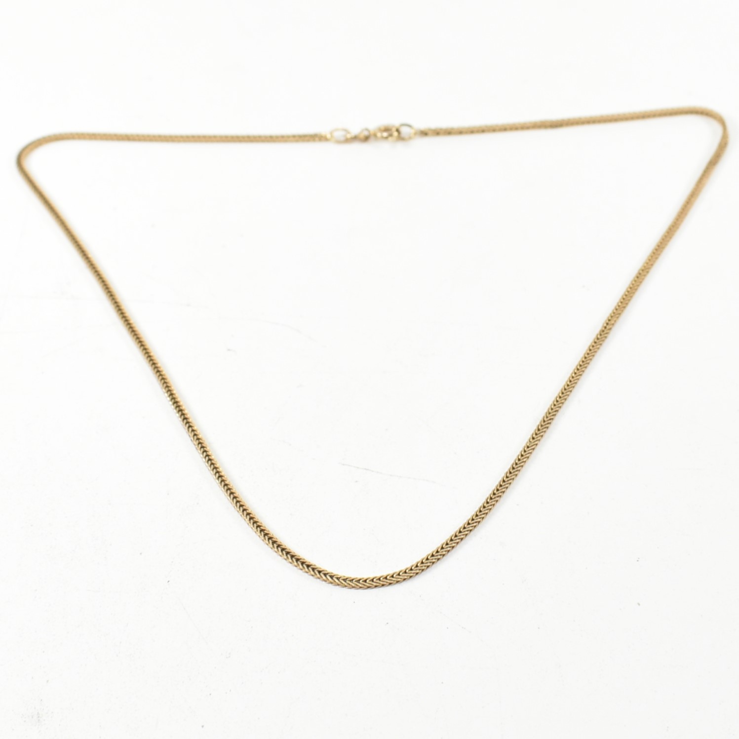 HALLMARKED 9CT GOLD FOXTAIL CHAIN NECKLACE - Image 3 of 4