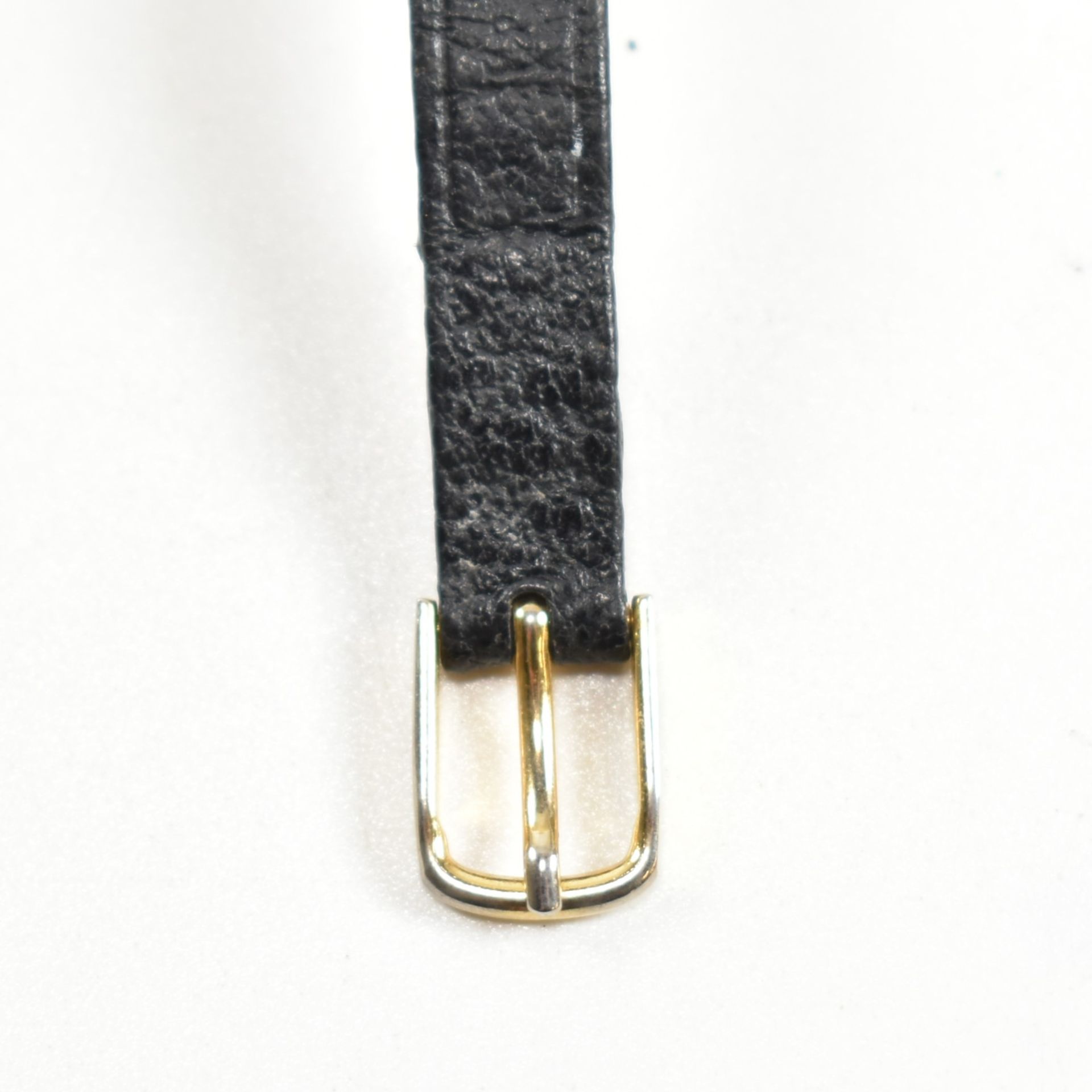 HALLMARKED 9CT GOLD WRISTWATCH WITH LEATHER STRAP - Image 4 of 6