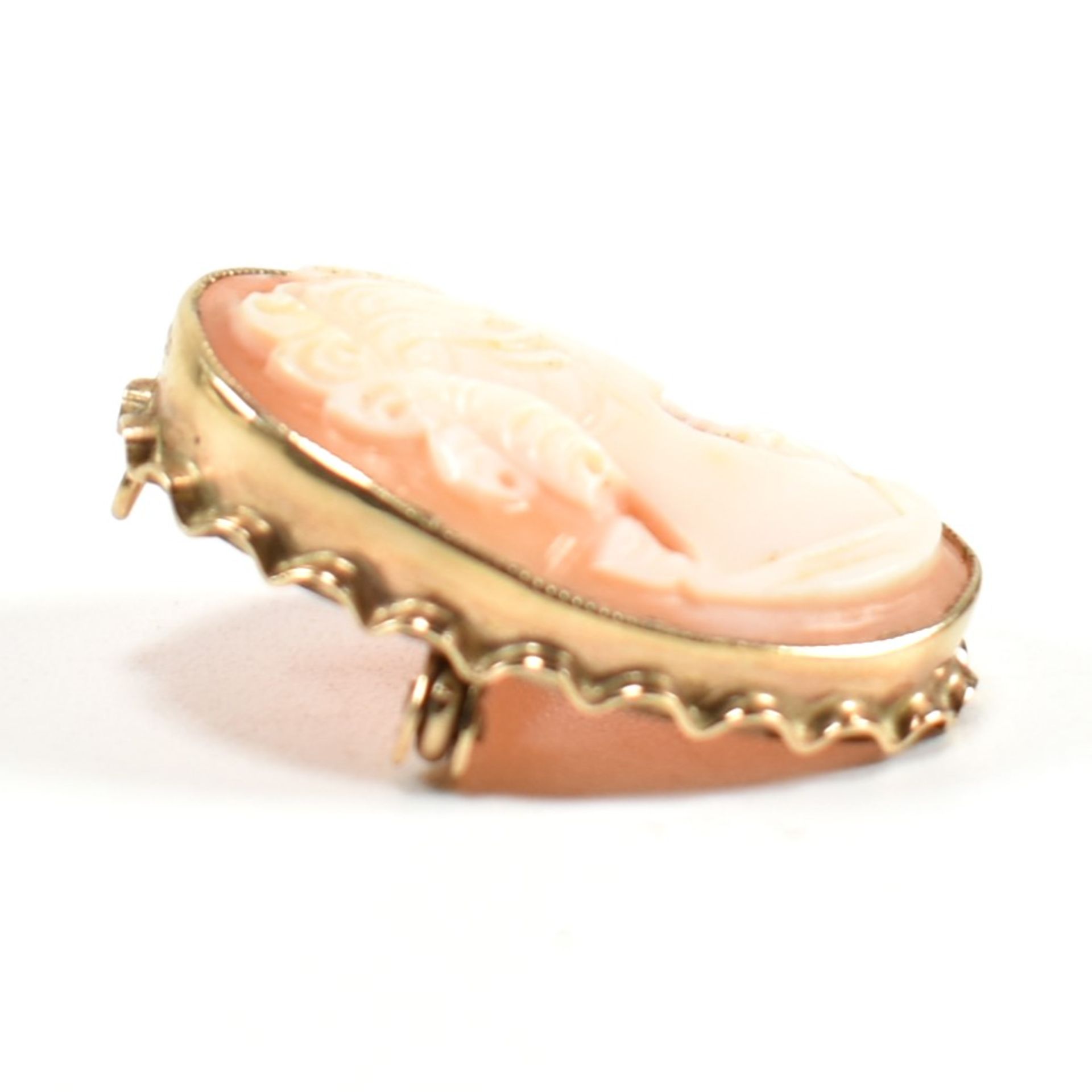 HALLMARKED 9CT GOLD CAMEO BROOCH PIN - Image 4 of 4