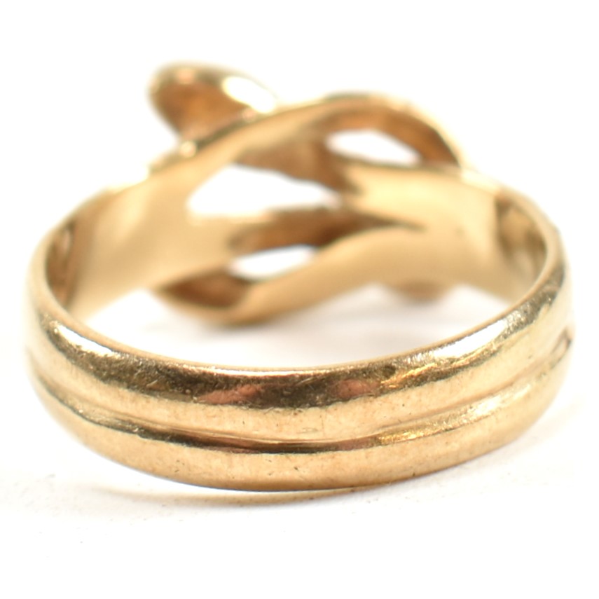 HALLMARKED 9CT GOLD ENTWINED SNAKE RING - Image 2 of 9