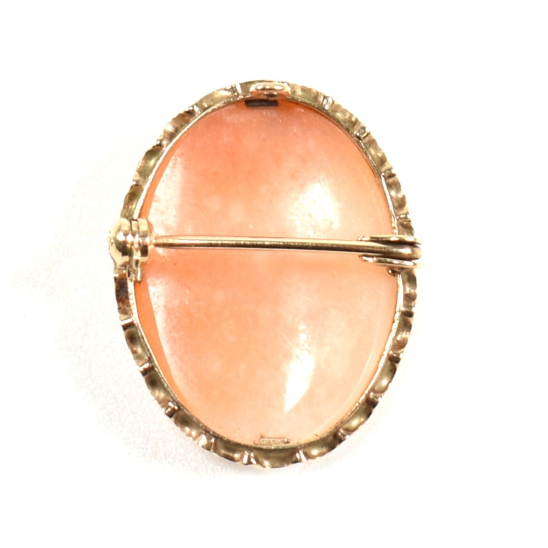 HALLMARKED 9CT GOLD CAMEO BROOCH PIN - Image 2 of 4