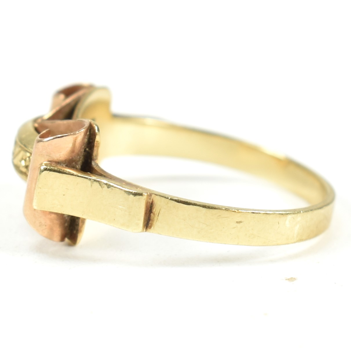 14CT BI COLOUR GOLD RETRO RING - Image 2 of 7