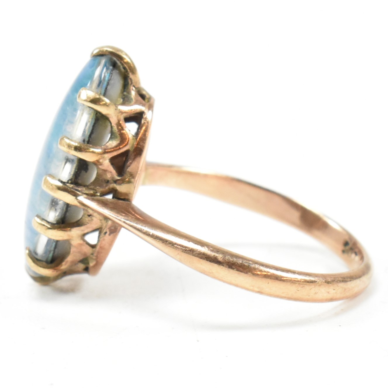 9CT GOLD OPAL TRIPLET RING - Image 6 of 9
