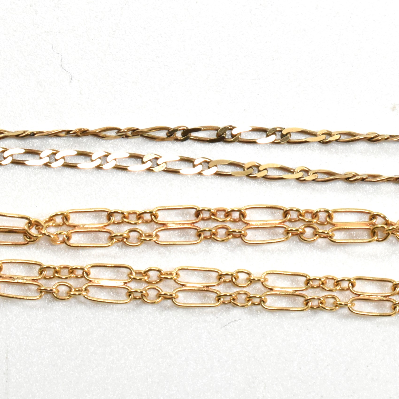 TWO HALLMARKED 9CT GOLD CHAIN BRACELETS - Image 2 of 3