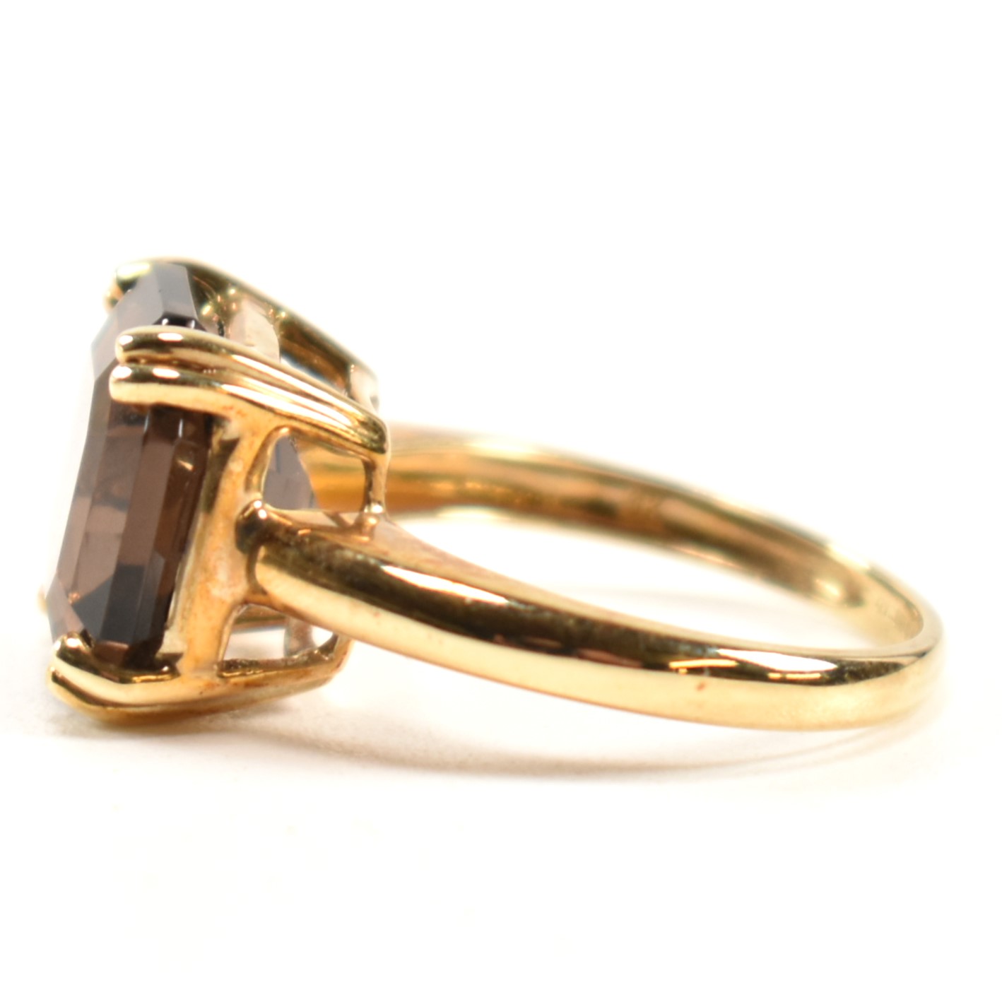 HALLMARKED 9CT GOLD & SMOKY QUARTZ RING - Bild 8 aus 10