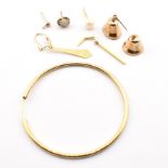 ASSORTED 9CT GOLD EARRING FRAGMENTS
