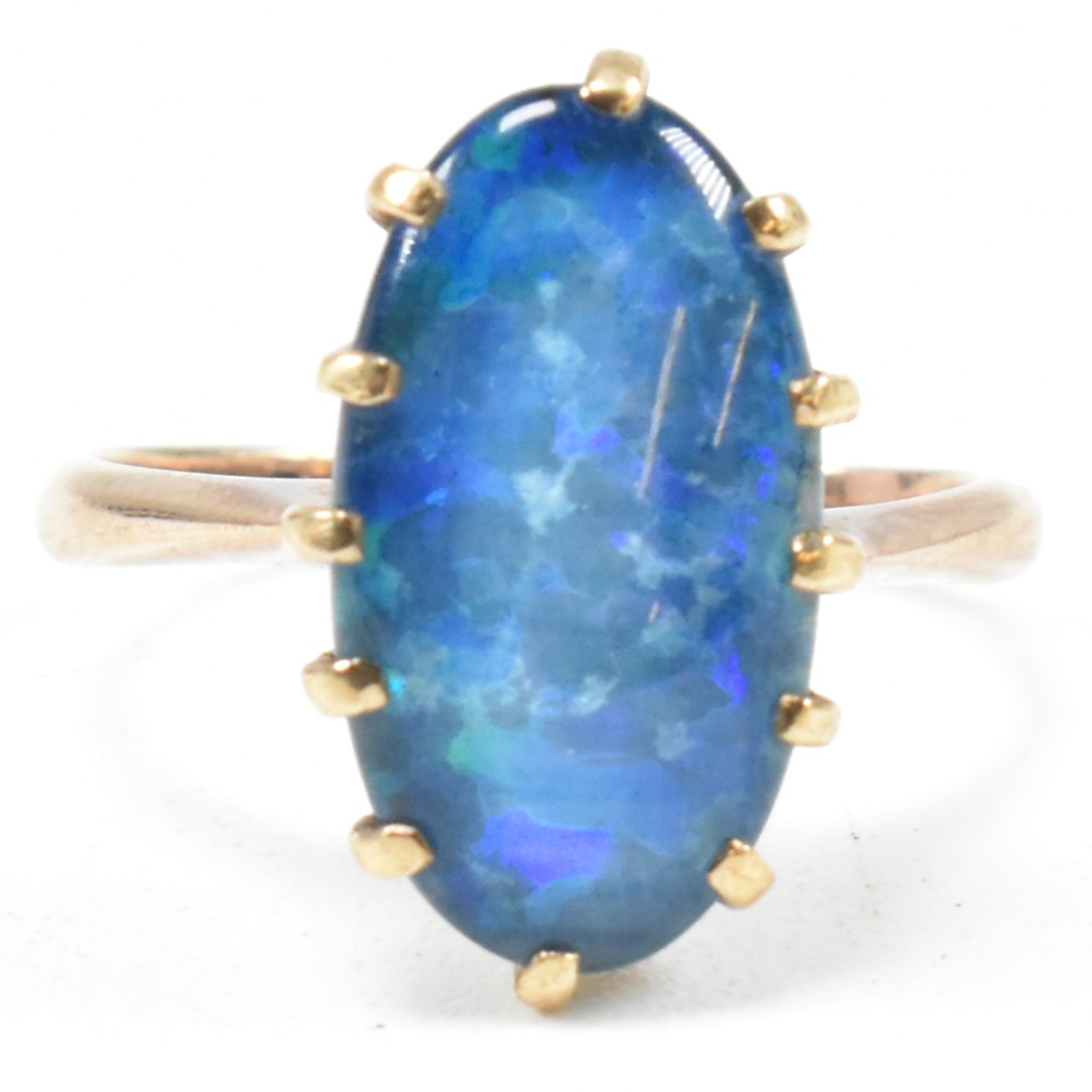 9CT GOLD OPAL TRIPLET RING