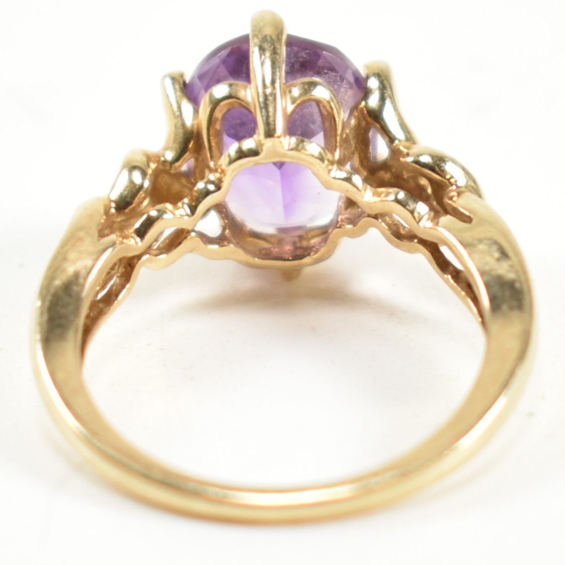 HALLMARKED 9CT GOLD & AMETHYST RING - Image 3 of 9