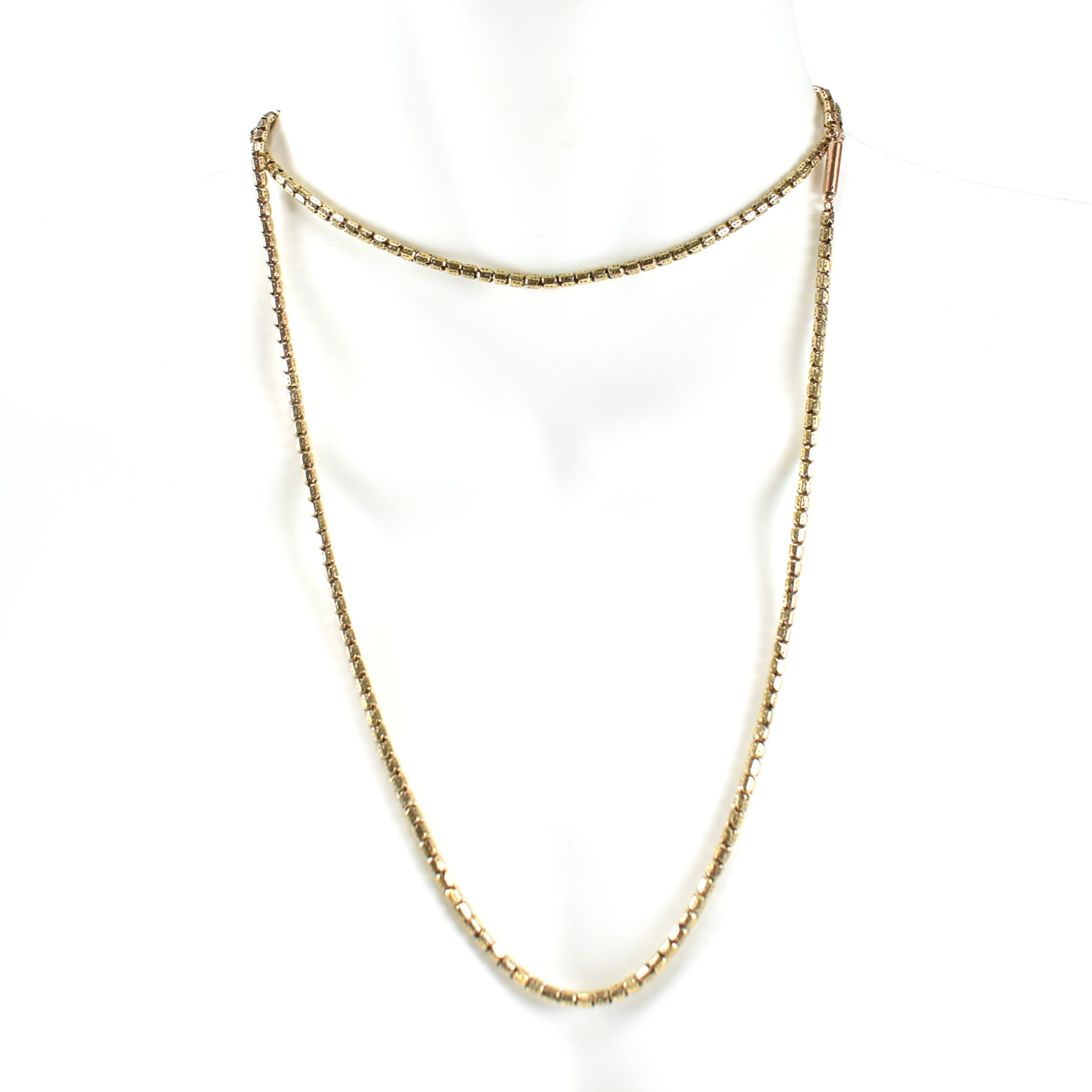 9CT GOLD FANCY LINK CHAIN NECKLACE - Image 4 of 5