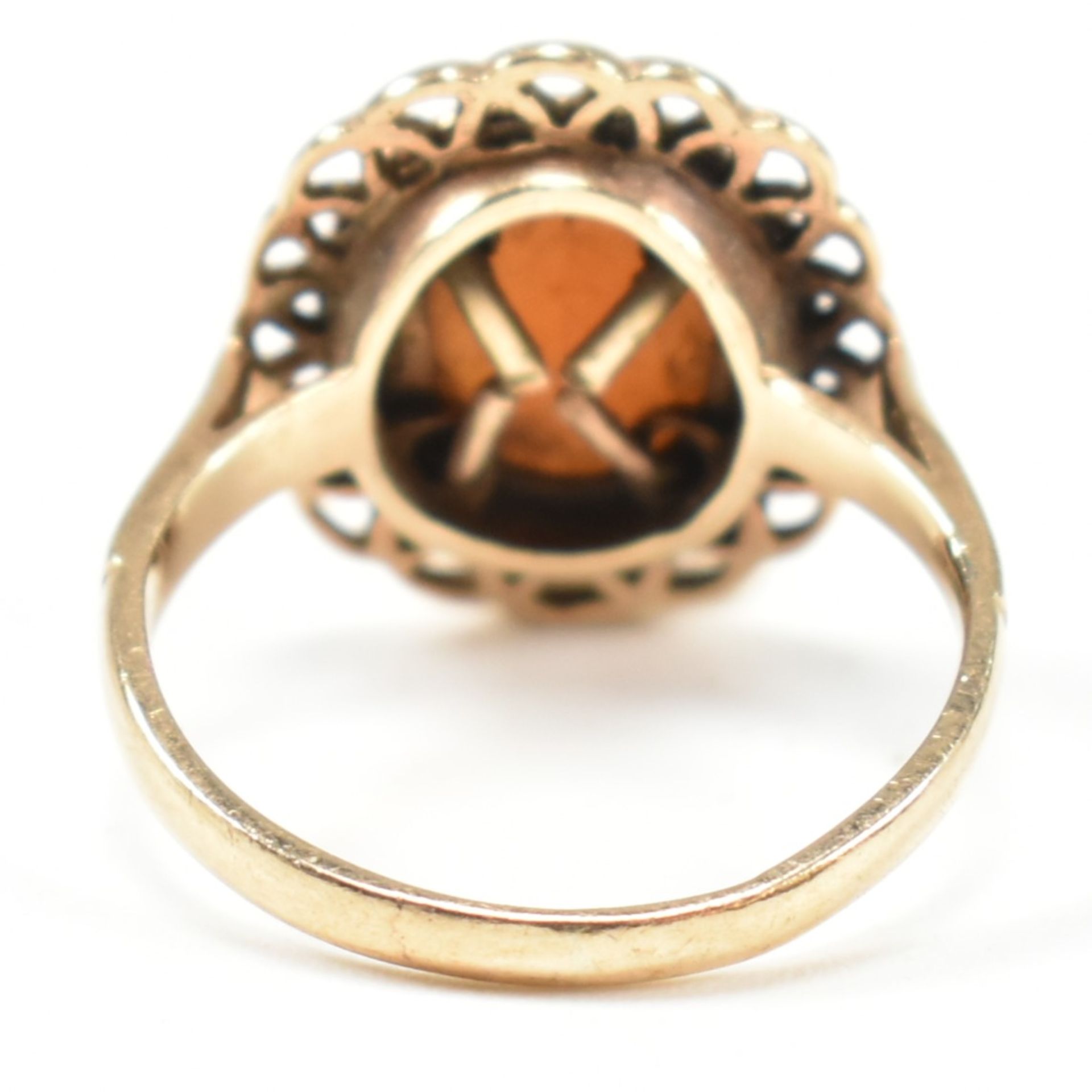 HALLMARKED 9CT GOLD & CARVED SHELL CAMEO RING - Image 3 of 8