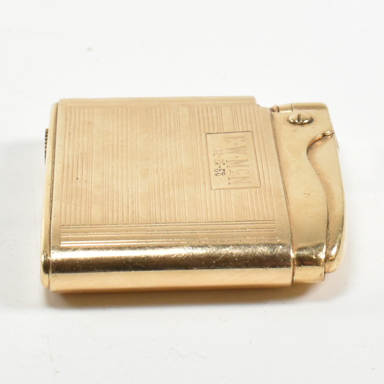 GOLD RONSON ADONIS POCKET LIGHTER STAMPED 14K - Image 6 of 6