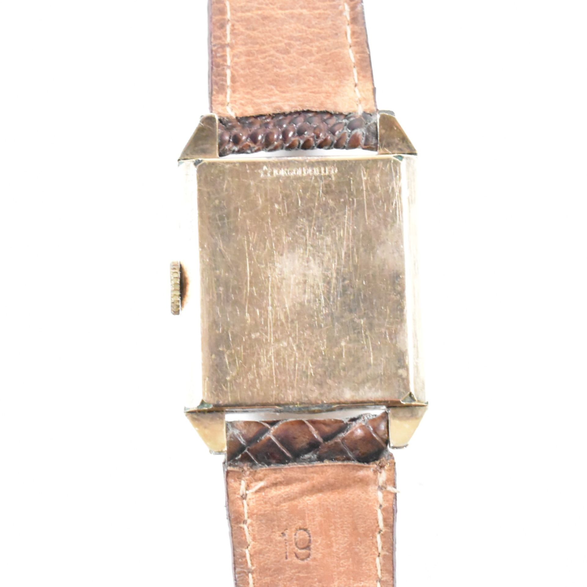 LONGINES 10CT GOLD FILLED WRISTWATCH ON LEATHER STRAP - Image 2 of 6