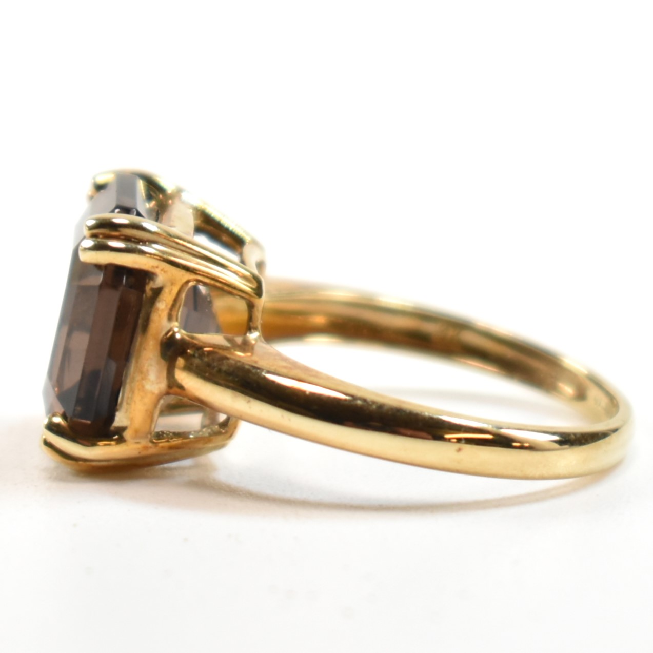 HALLMARKED 9CT GOLD & SMOKY QUARTZ RING - Bild 7 aus 10