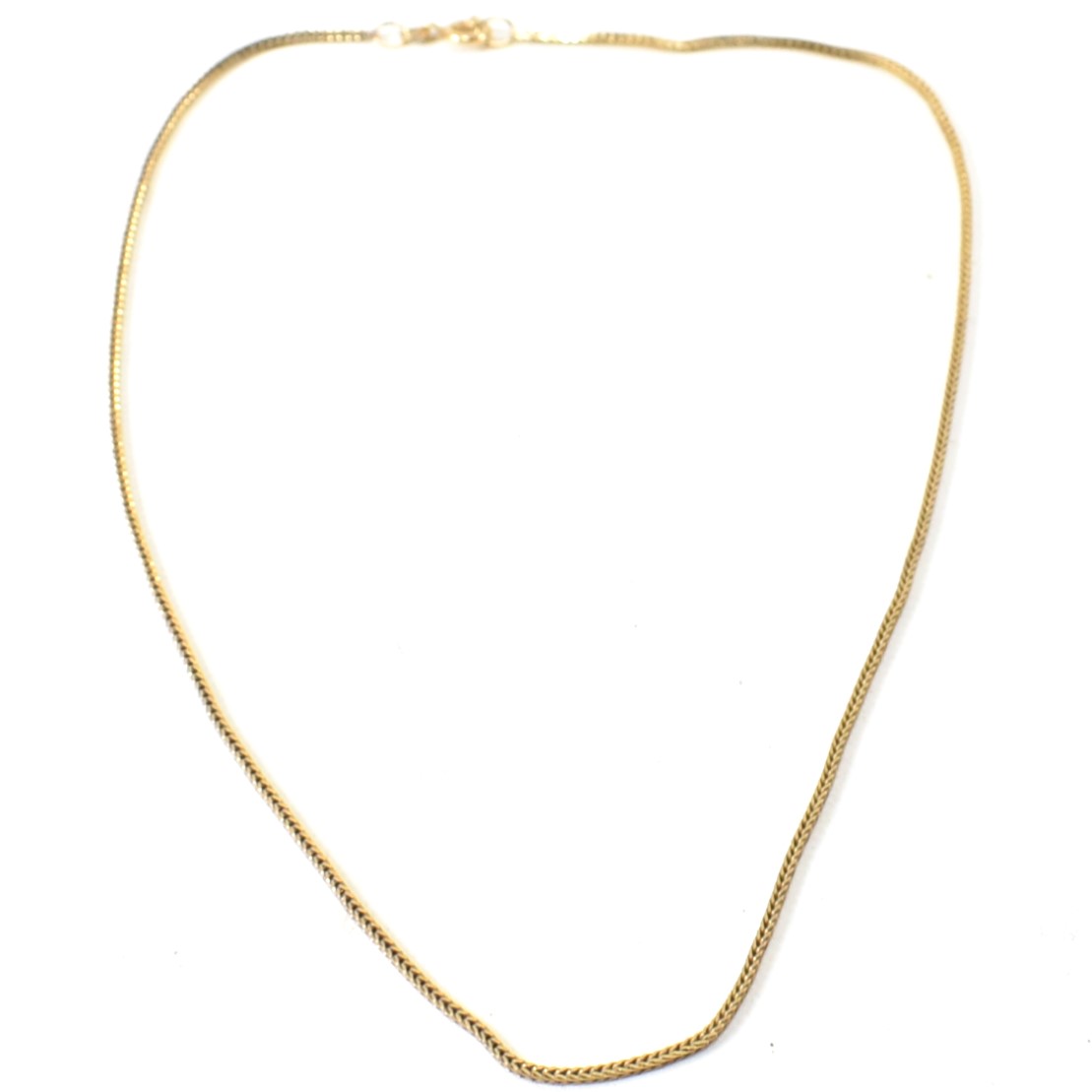 HALLMARKED 9CT GOLD FOXTAIL CHAIN NECKLACE - Image 3 of 4