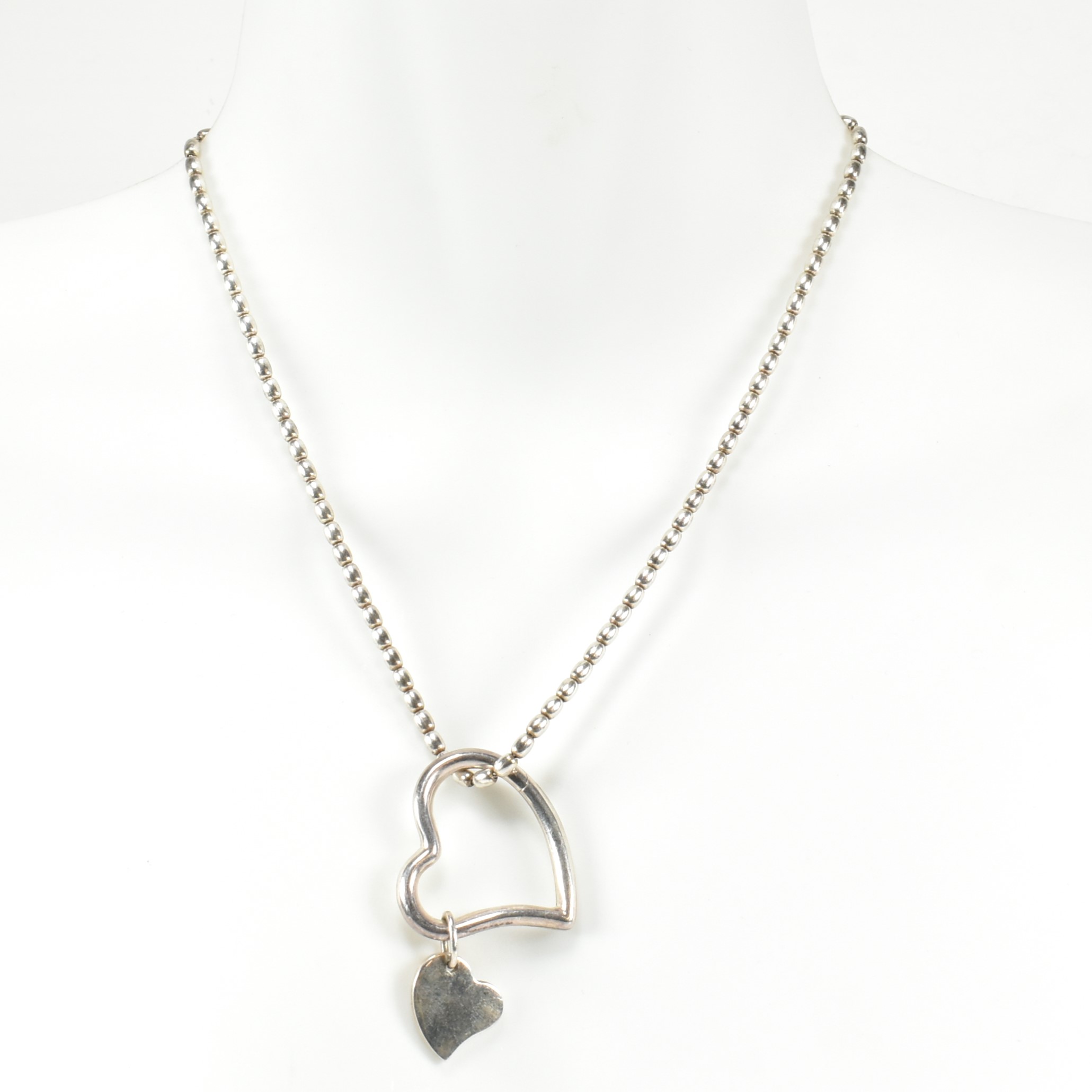 ASPREY HALLMARKED SILVER HEART PENDANT NECKLACE - Image 6 of 6