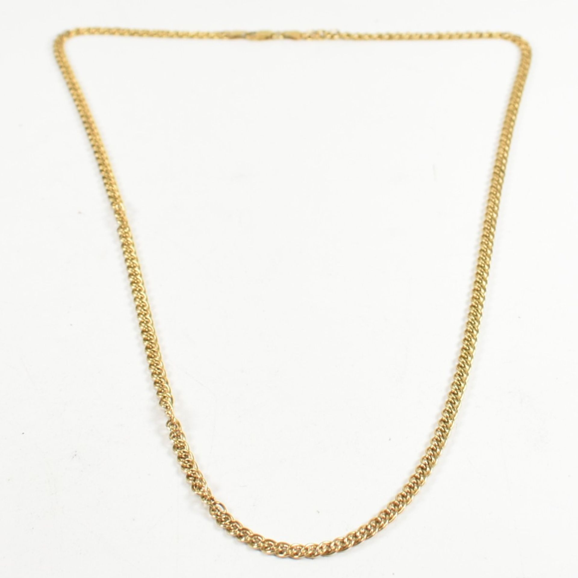 HALLMARKED 9CT GOLD DOUBLE LINK CHAIN NECKLACE - Bild 5 aus 5