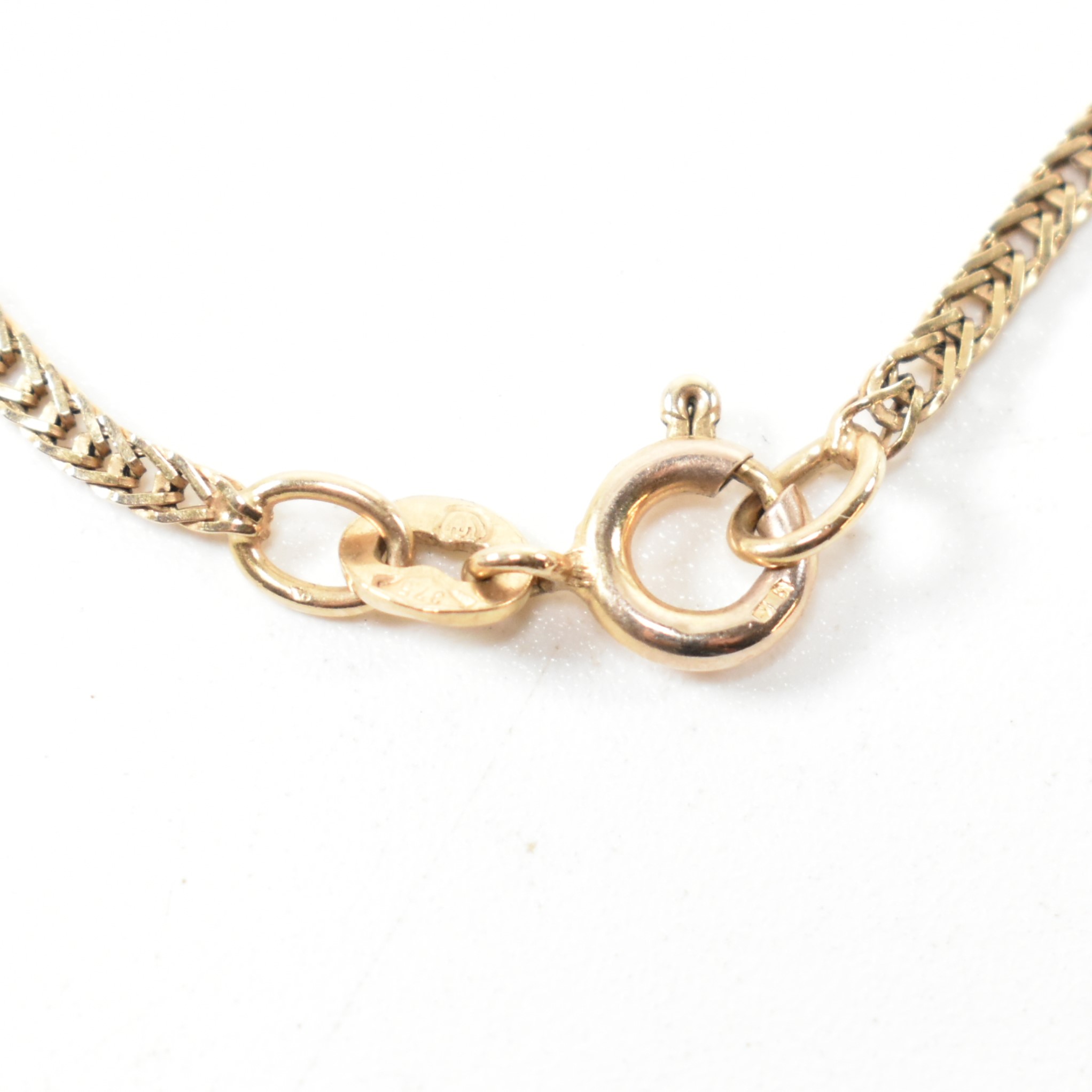 HALLMARKED 9CT GOLD FOXTAIL CHAIN NECKLACE - Image 2 of 4