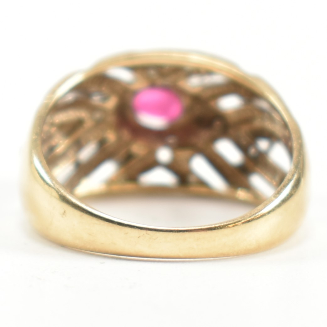 HALLMARKED 9CT GOLD RUBY & DIAMOND RING - Image 3 of 9