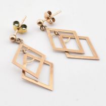 PAIR OF HALLMARKED 9CT GOLD PENDANT EARRINGS