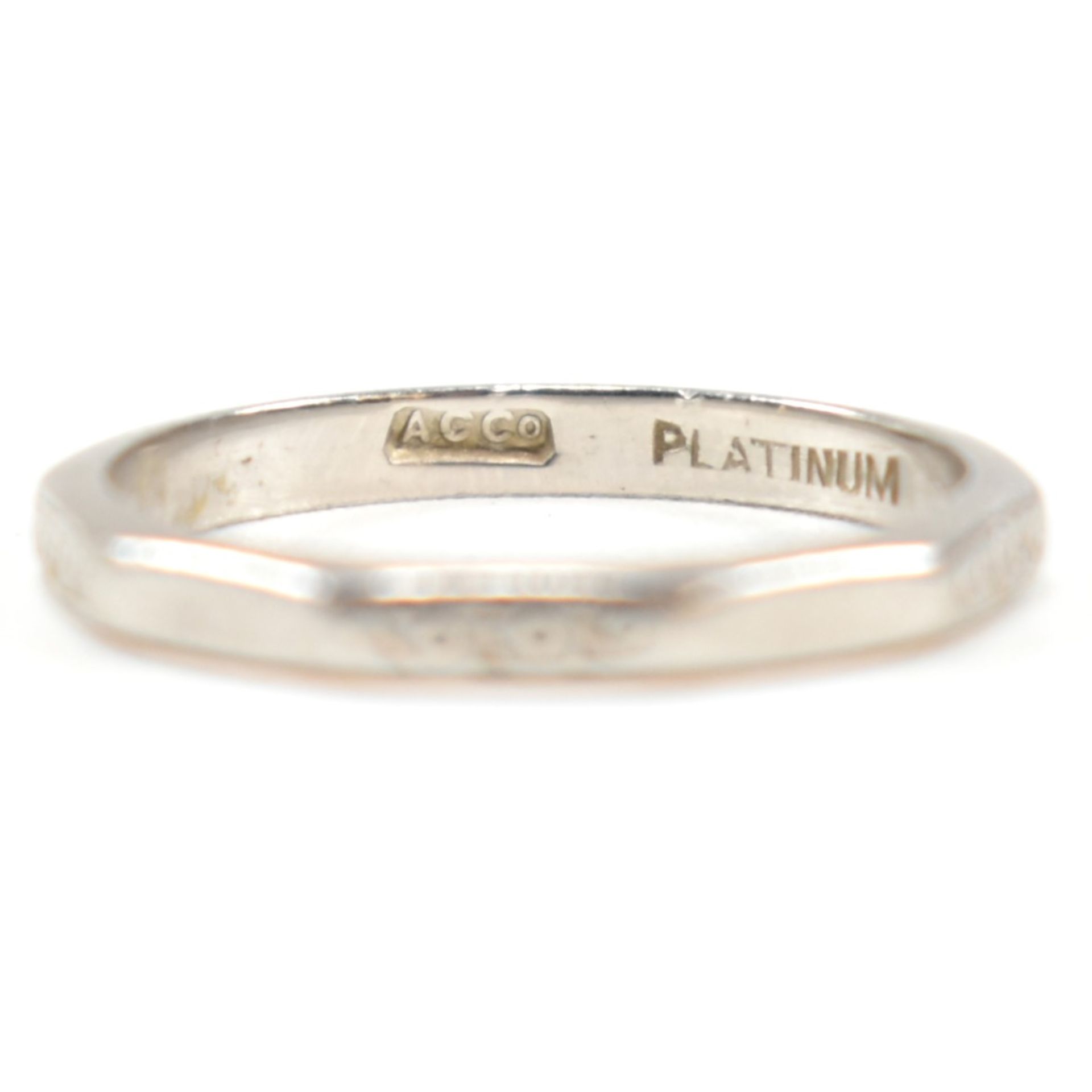 PLATINUM FACETED BAND RING - Image 2 of 5