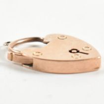 9CT ROSE GOLD HEART PADLOCK CLASP