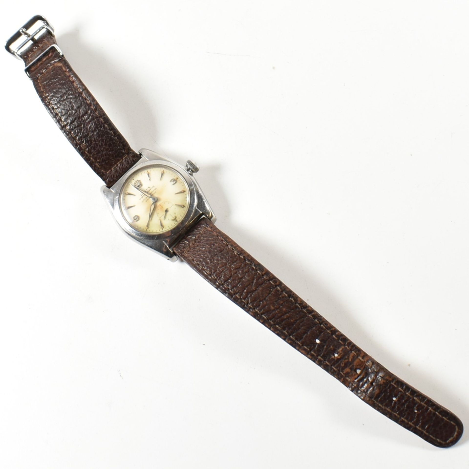ROLEX OYSTER PERPETUAL WRISTWATCH WITH LEATHER STRAP - Image 2 of 6