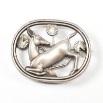 GEORG JENSEN SILVER DEER BROOCH PIN