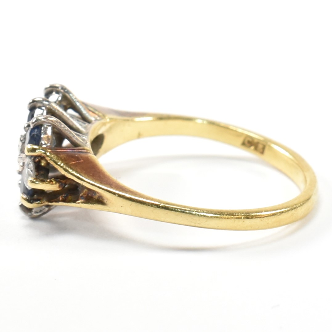 HALLMARKED 18CT GOLD SAPPHIRE & DIAMOND RING - Image 2 of 8