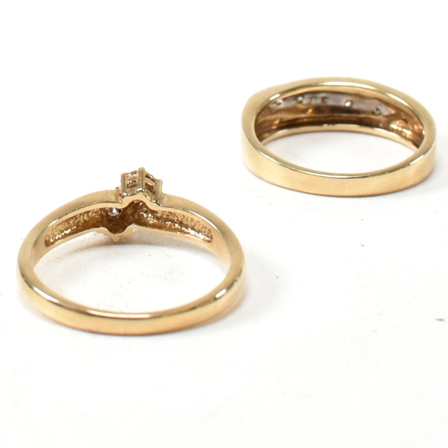 TWO HALLMARKED 9CT GOLD & DIAMOND RINGS - Image 5 of 6