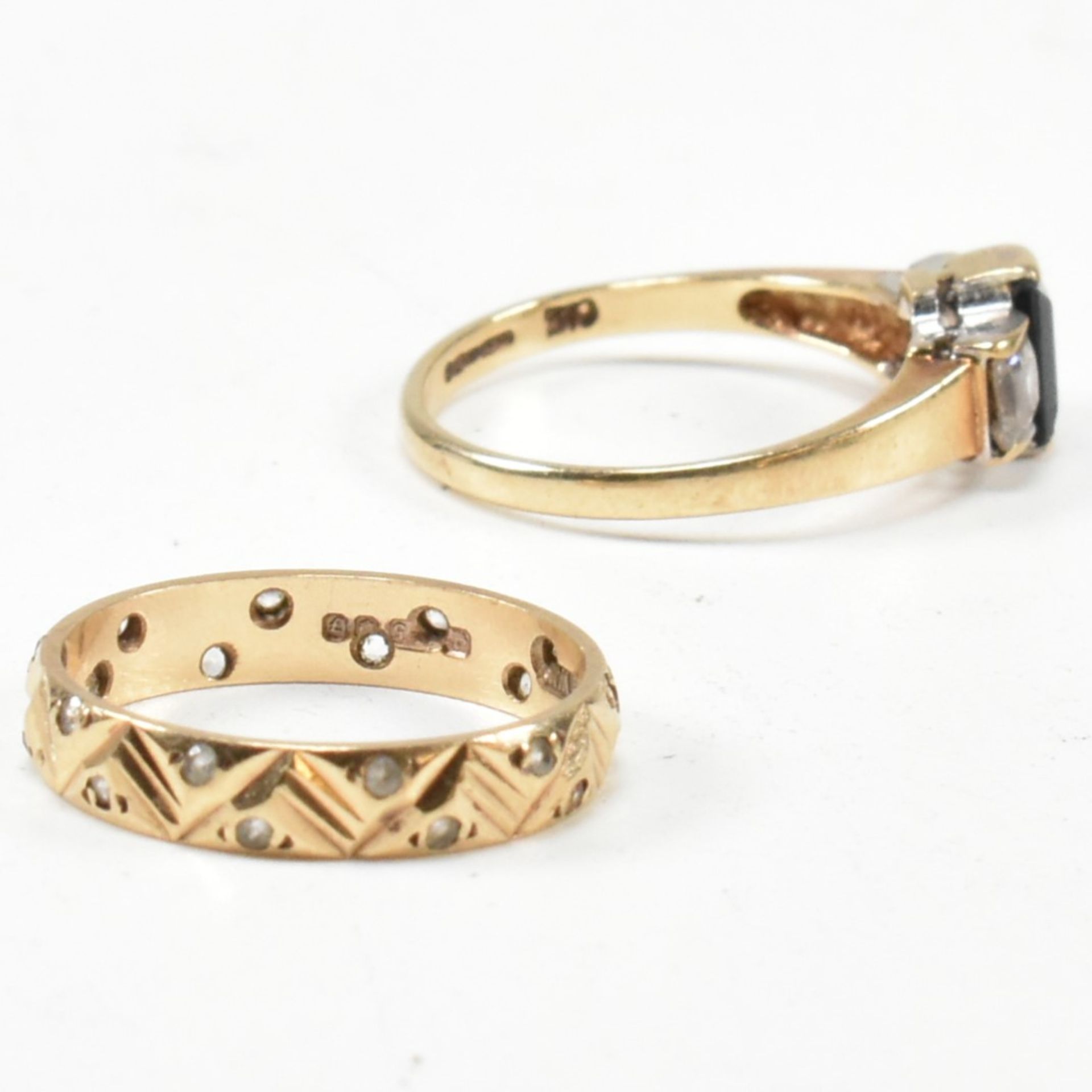 TWO HALLMARKED 9CT GOLD & GEM SET RINGS - Image 3 of 7