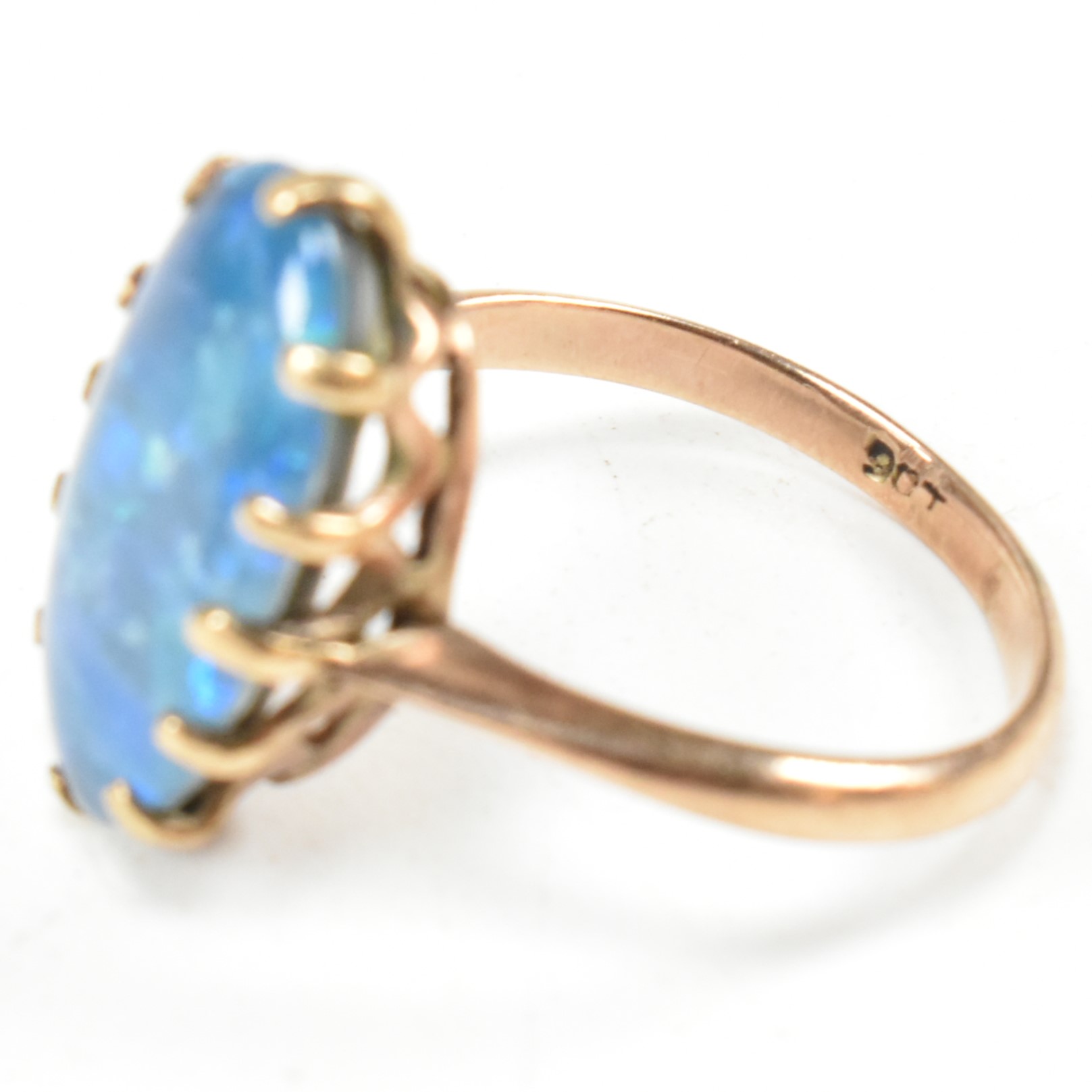 9CT GOLD OPAL TRIPLET RING - Image 8 of 9