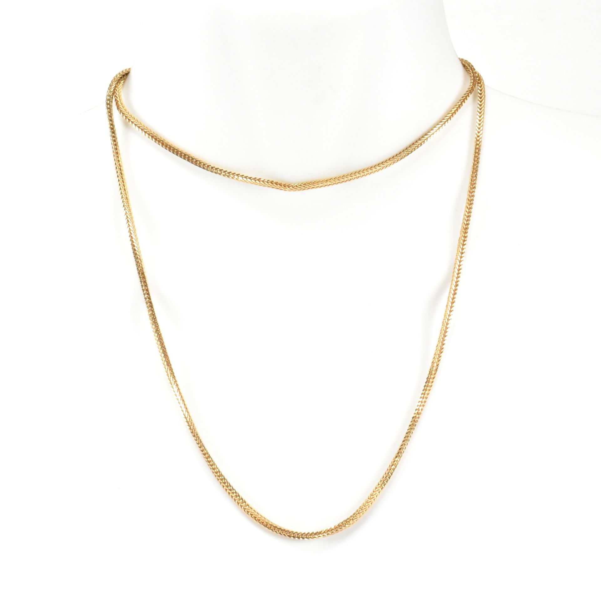 ITALIAN 18CT GOLD SNAKE CHAIN NECKLACE