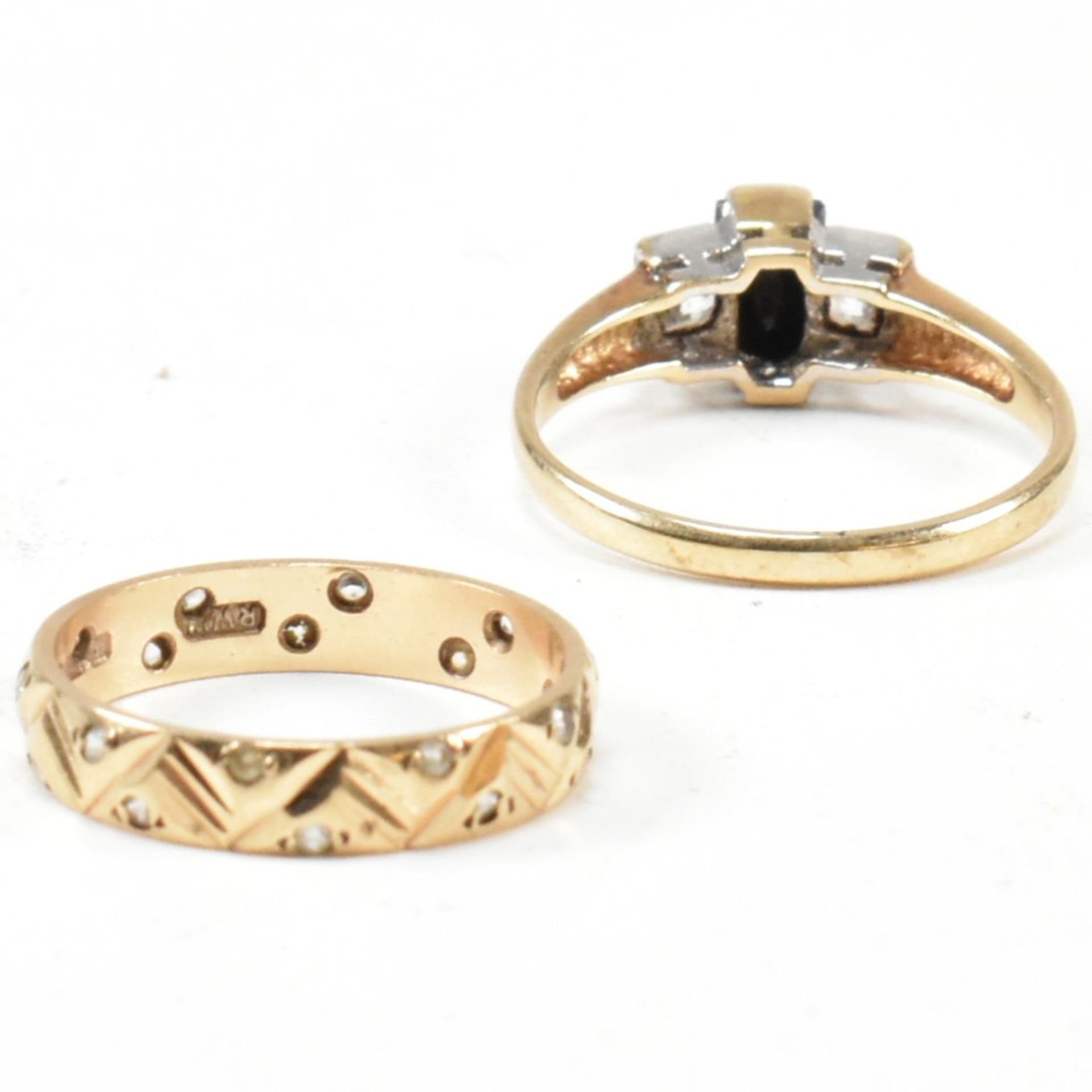 TWO HALLMARKED 9CT GOLD & GEM SET RINGS - Image 2 of 7