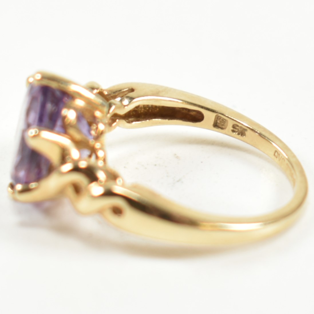 HALLMARKED 9CT GOLD & AMETHYST RING - Image 7 of 9