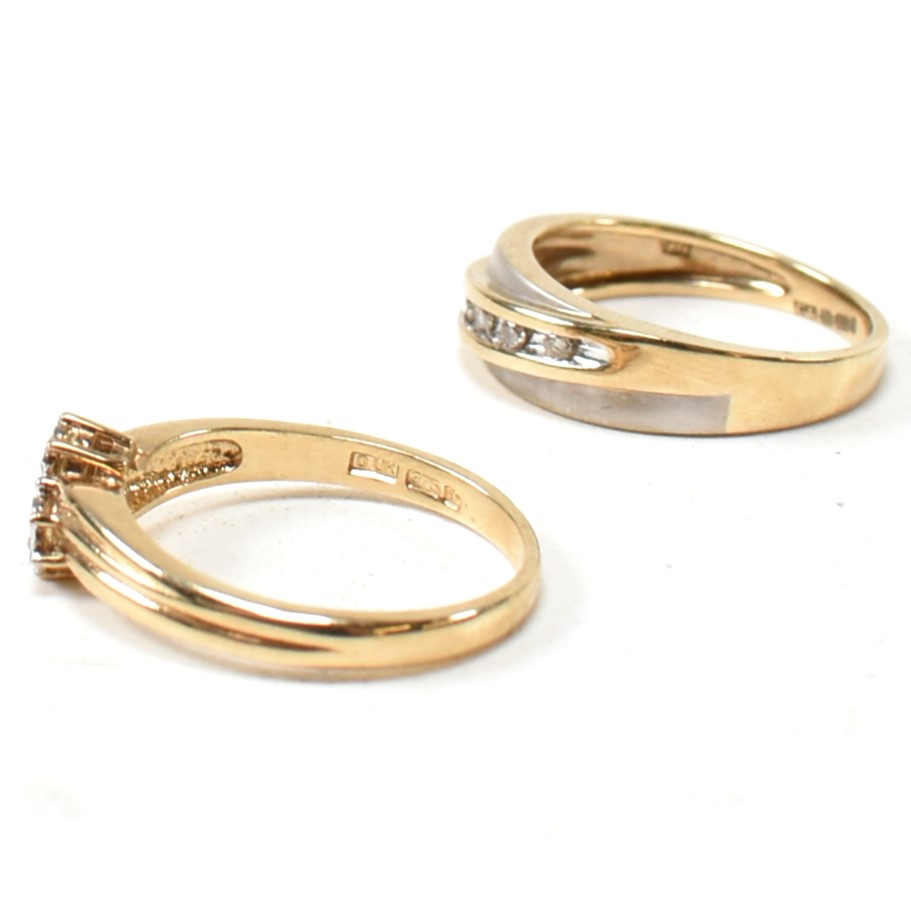 TWO HALLMARKED 9CT GOLD & DIAMOND RINGS - Image 4 of 6