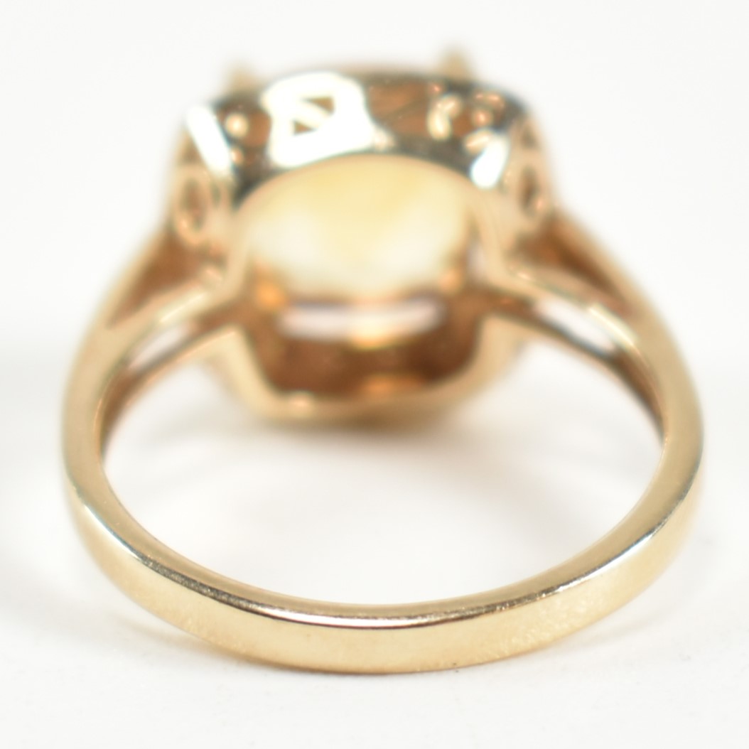 HALLMARKED 9CT GOLD CITRINE & DIAMOND RING - Image 2 of 9
