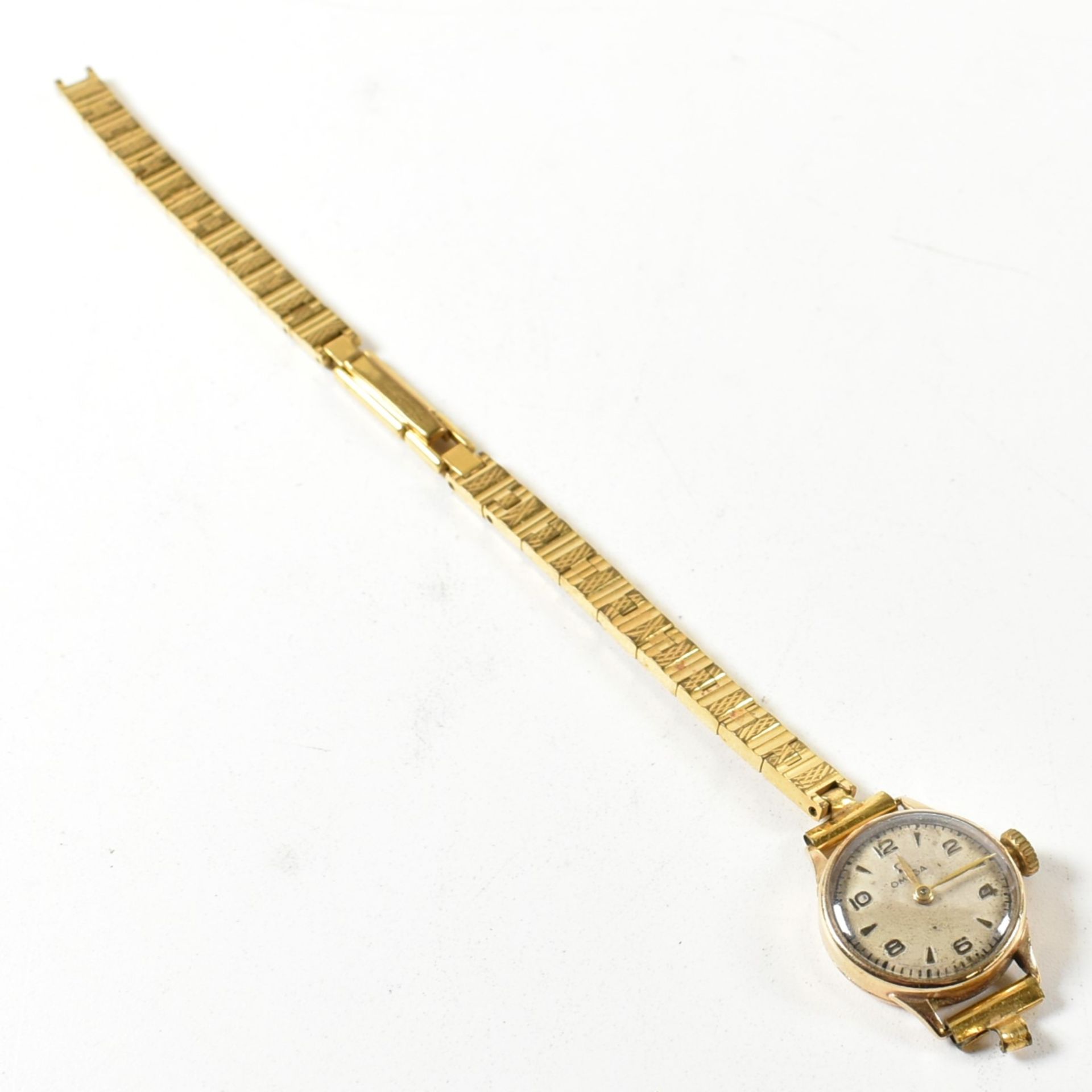 HALLMARKED 9CT GOLD OMEGA WATCH ON GILDED STRAP - Image 5 of 5