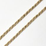 ITALIAN 18CT GOLD ROPE TWIST CHAIN NECKLACE