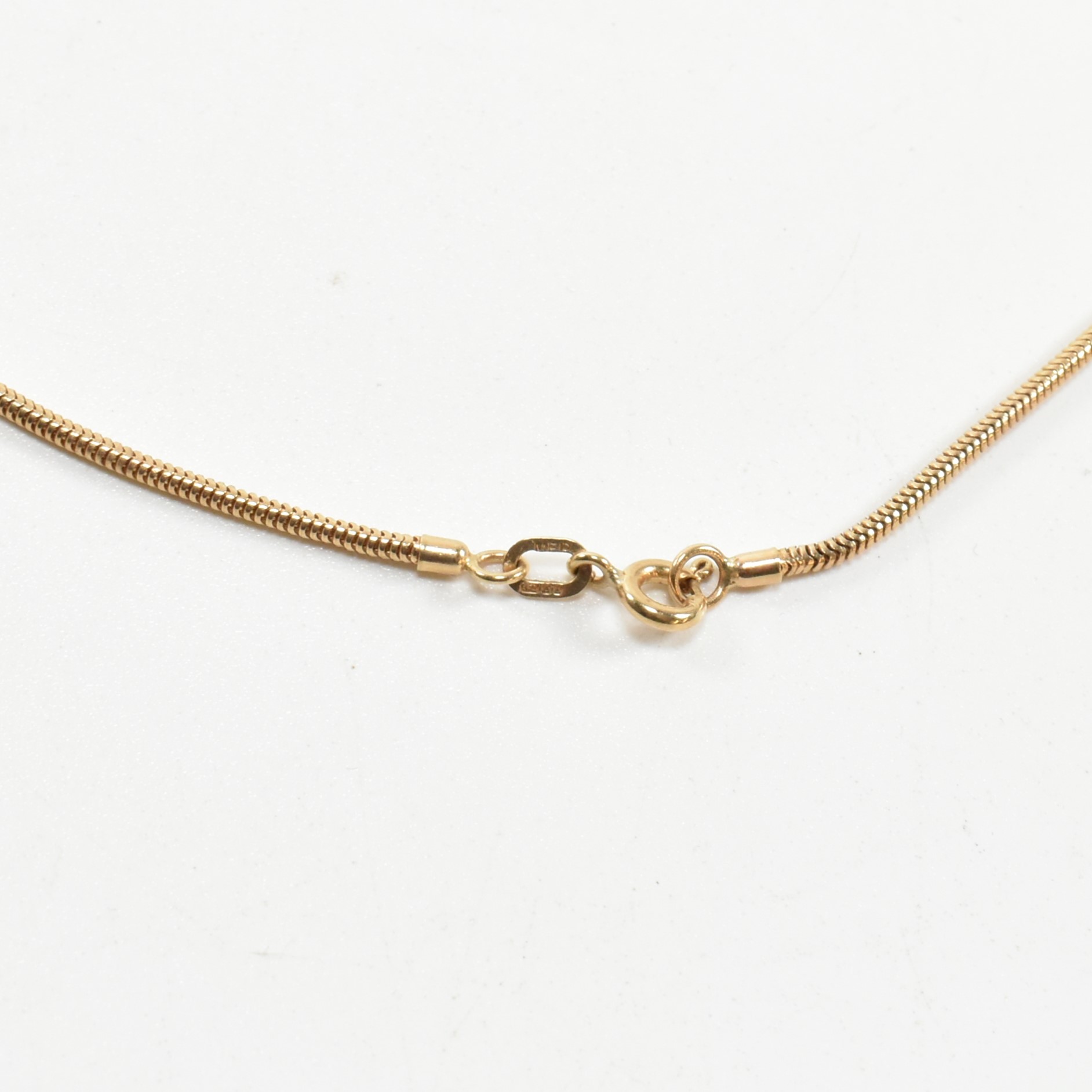 HALLMARKED 9CT GOLD SNAKE CHAIN NECKLACE - Image 3 of 4