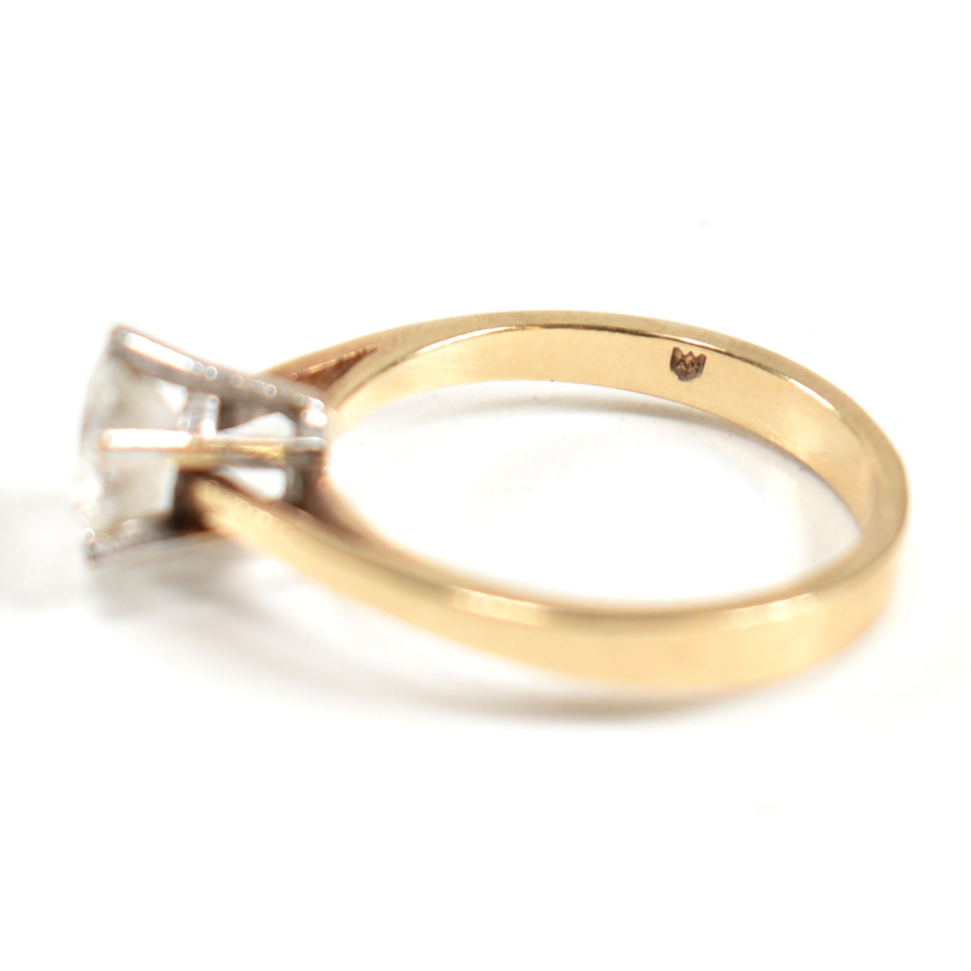 HALLMARKED 9CT GOLD & CZ SOLITAIRE RING - Image 8 of 8