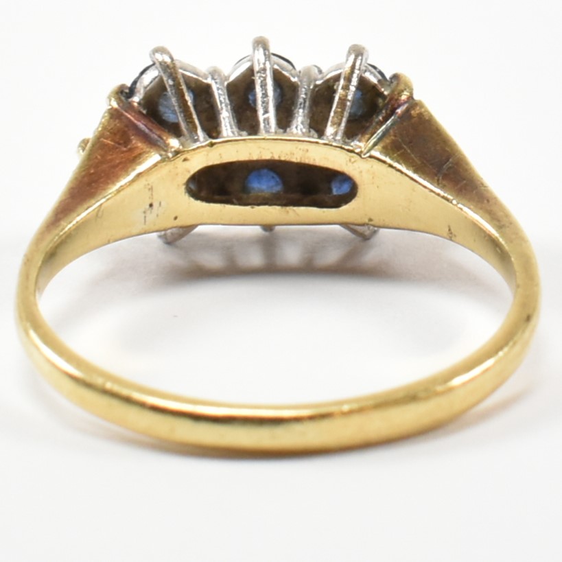 HALLMARKED 18CT GOLD SAPPHIRE & DIAMOND RING - Image 7 of 8