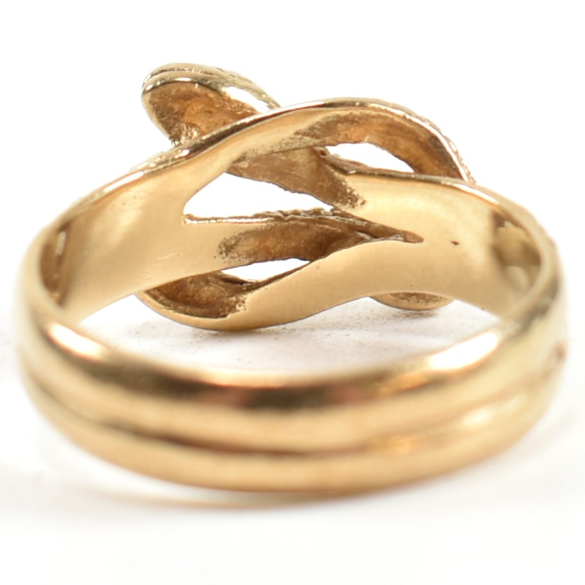 HALLMARKED 9CT GOLD ENTWINED SNAKE RING - Image 3 of 9