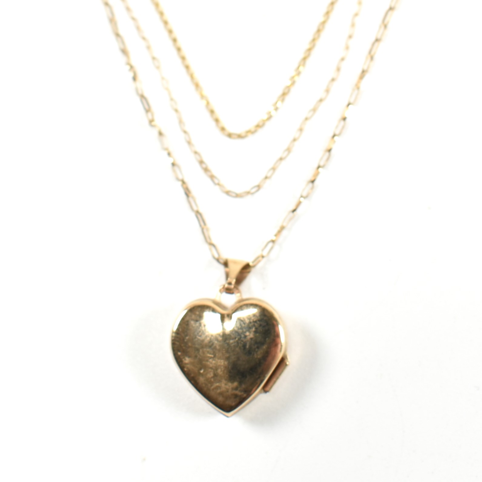 COLLECTION OF 9CT GOLD NECKLACES INCLUDING LOCKET - Image 3 of 6