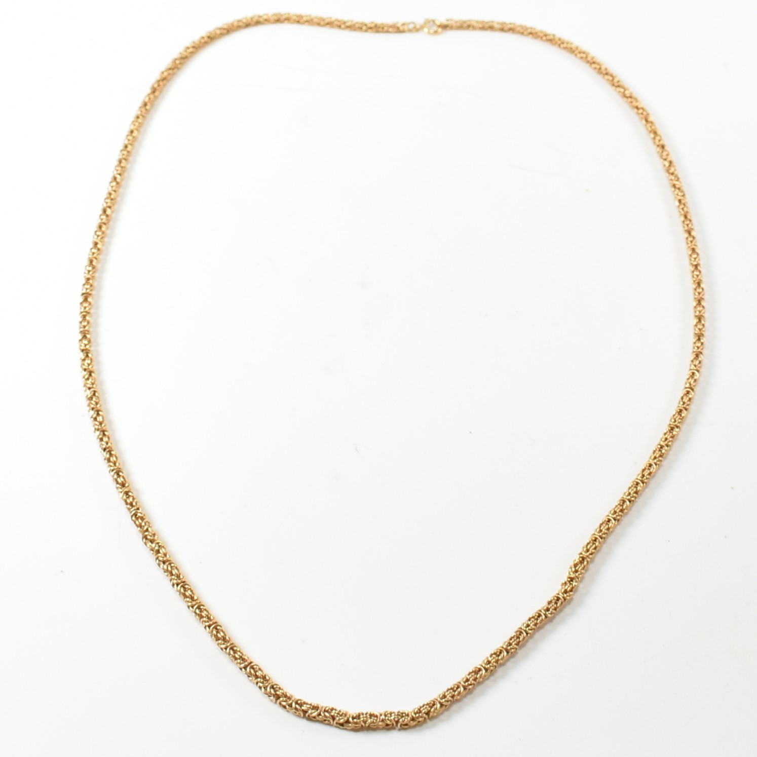 PORTUGUESE 19.2CT GOLD BYZANTINE CHAIN NECKLACE - Image 3 of 4