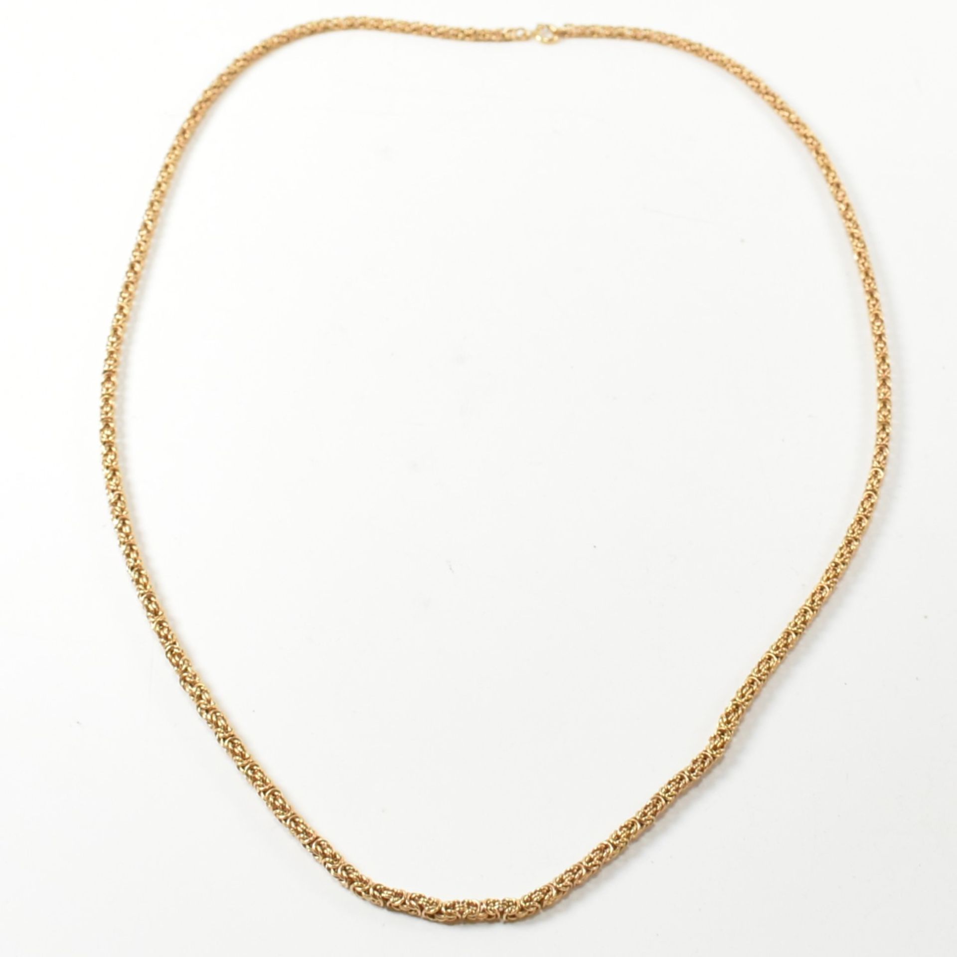 PORTUGUESE 19.2CT GOLD BYZANTINE CHAIN NECKLACE - Image 3 of 4