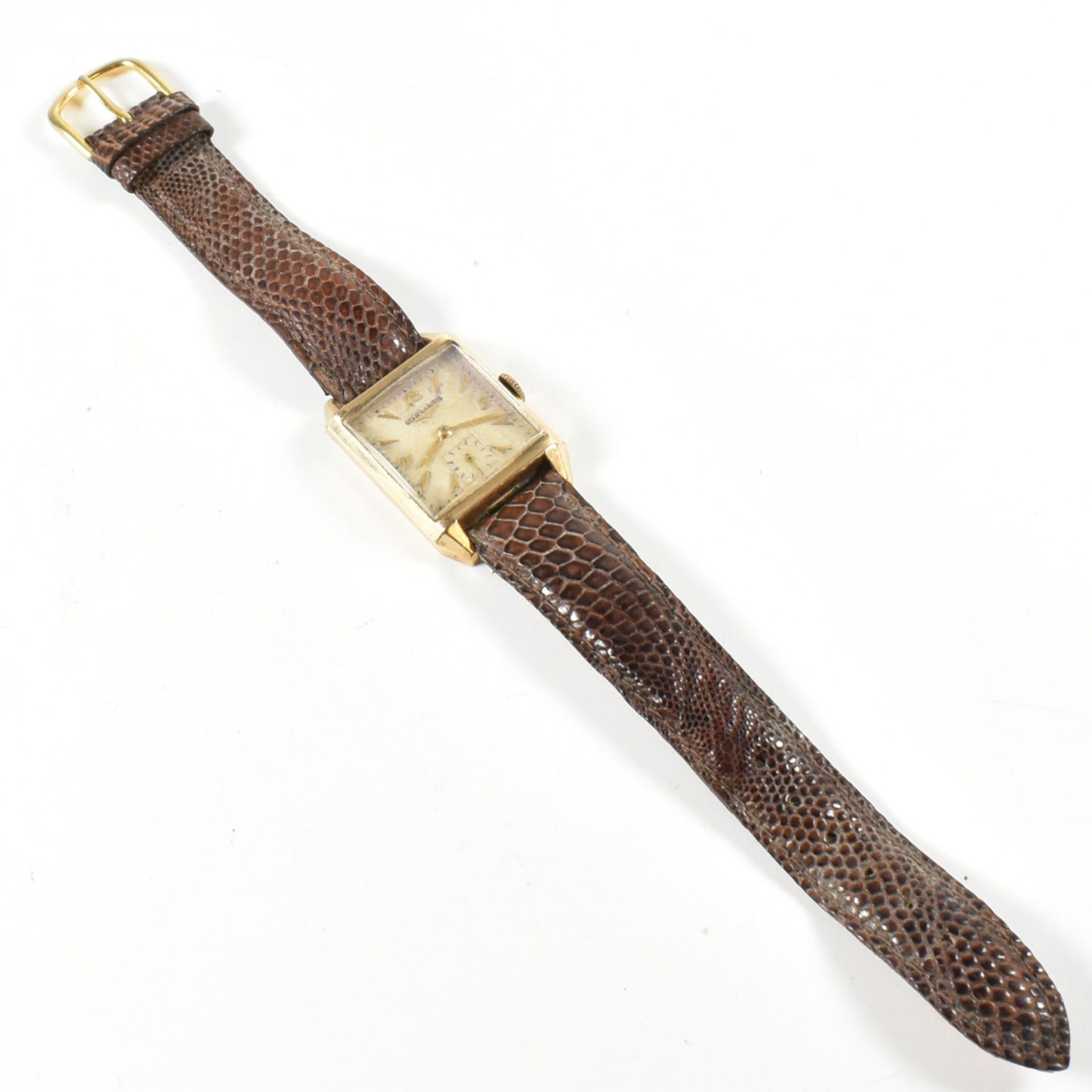 LONGINES 10CT GOLD FILLED WRISTWATCH ON LEATHER STRAP - Image 6 of 6