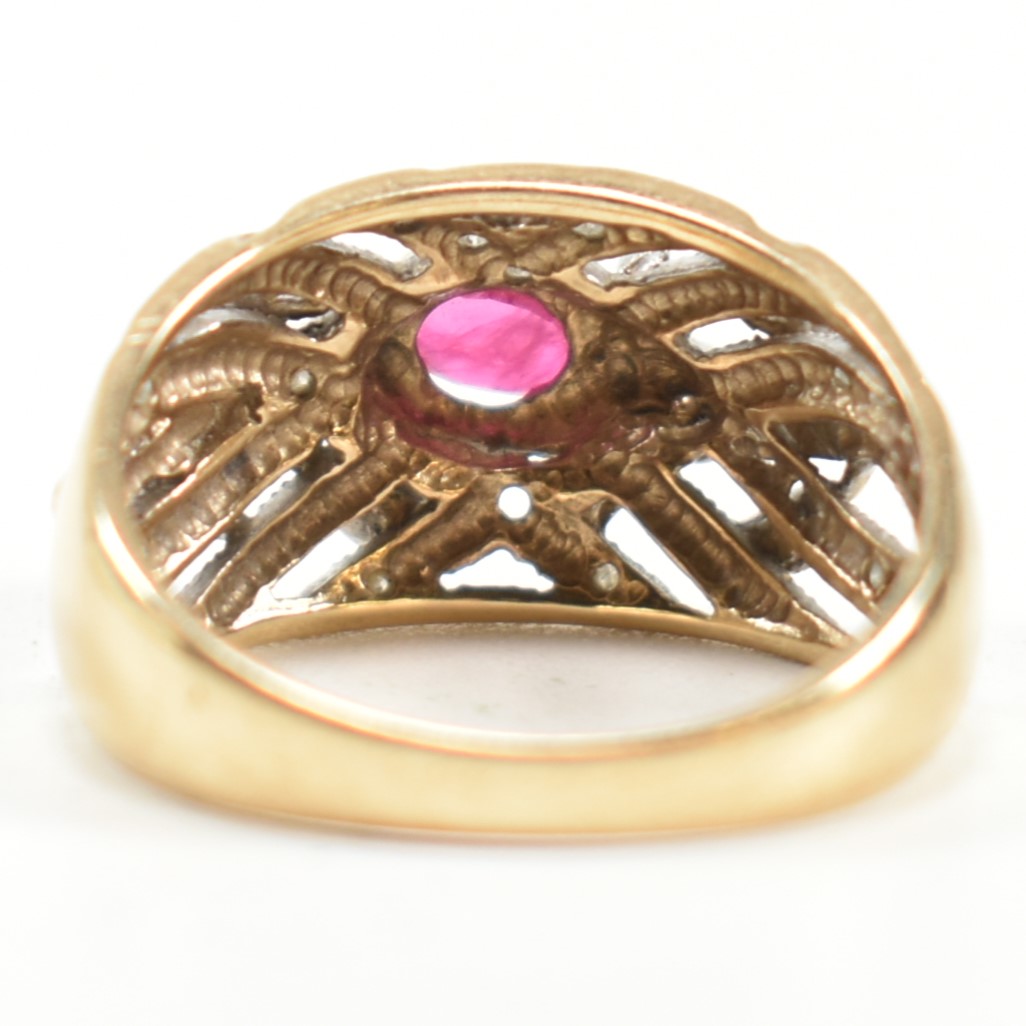 HALLMARKED 9CT GOLD RUBY & DIAMOND RING - Image 2 of 9
